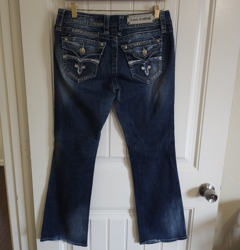 Rock Revival Sequin Easy Boot Celine Jeans Size 28